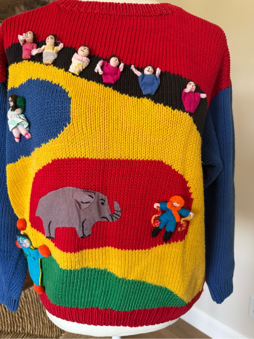 80s / 90s Peruvian Style Cable Knit Circus Sweater